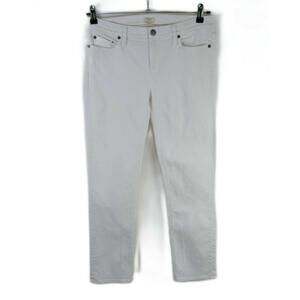 J Crew Womens Stretch Denim White Wash Skinny Jeans Size 31